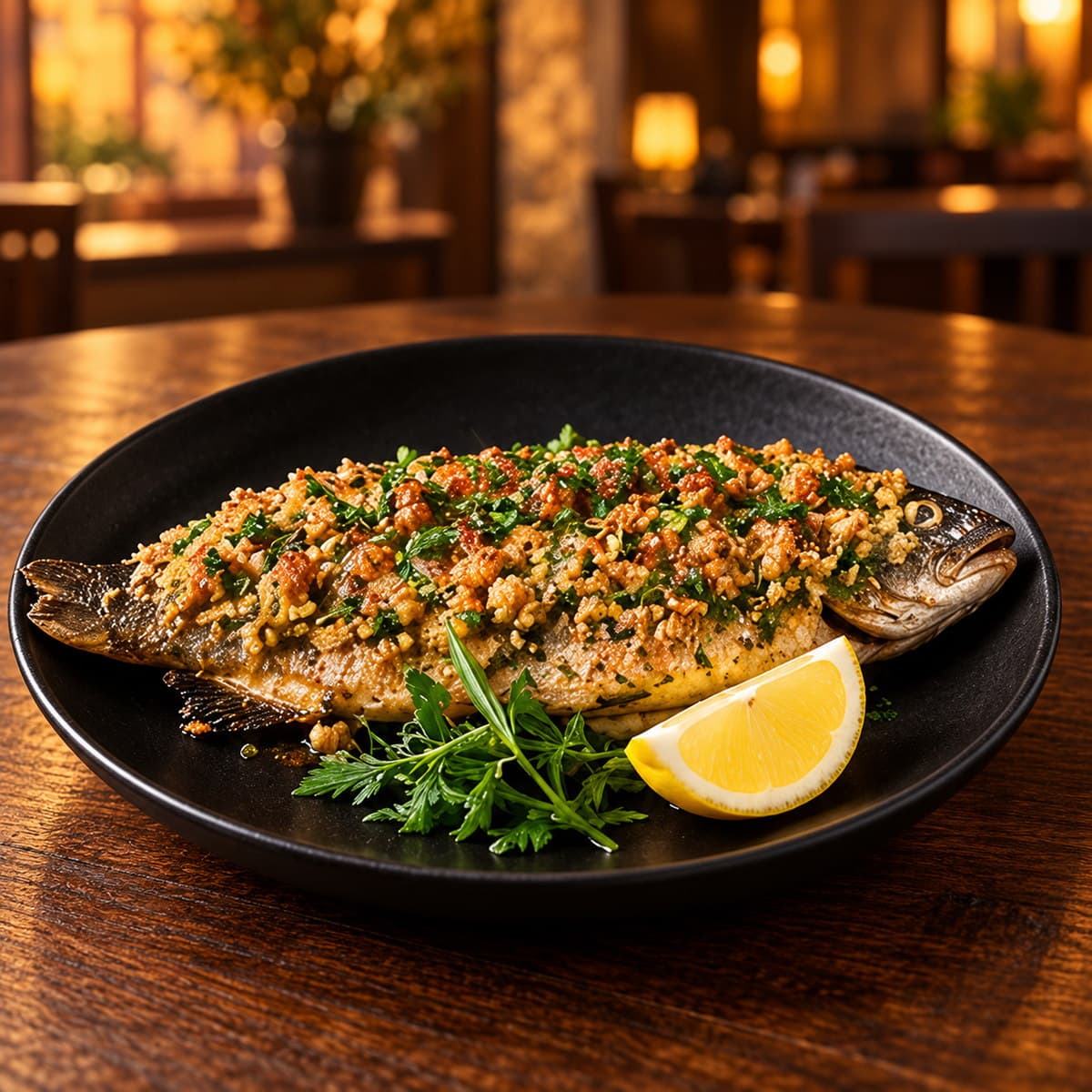 Walnut-Baked Trout