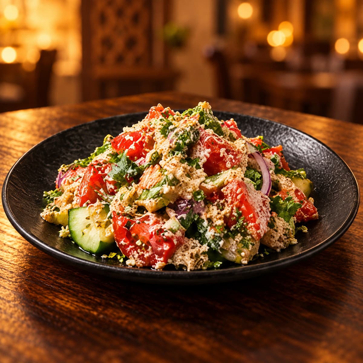 Georgian Vegetable Salad with Walnuts