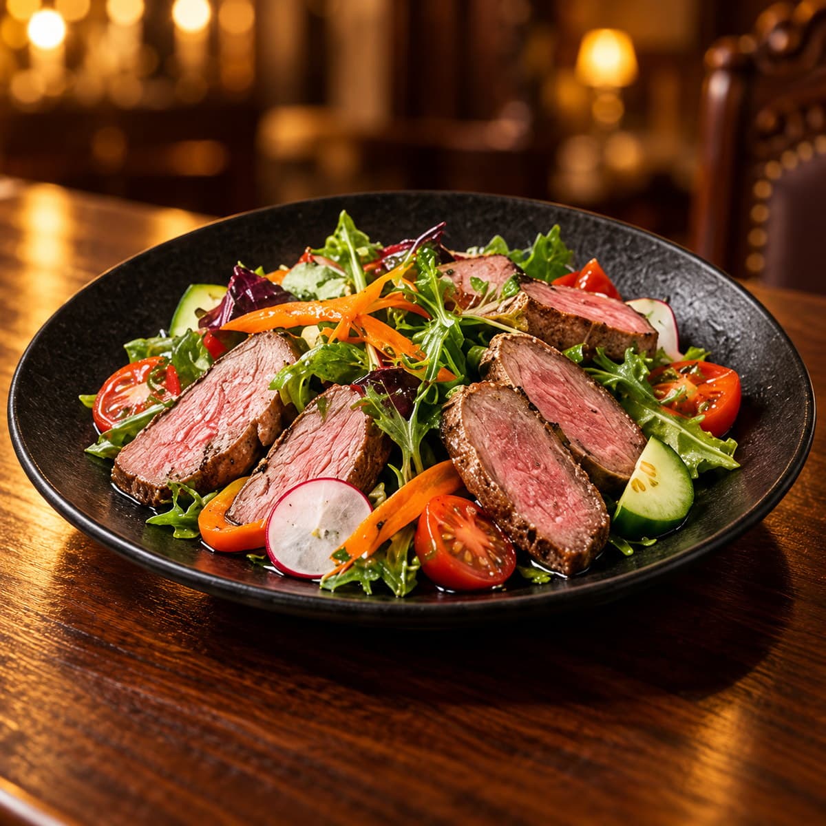 Veal Tenderloin & Cherry Tomato Salad