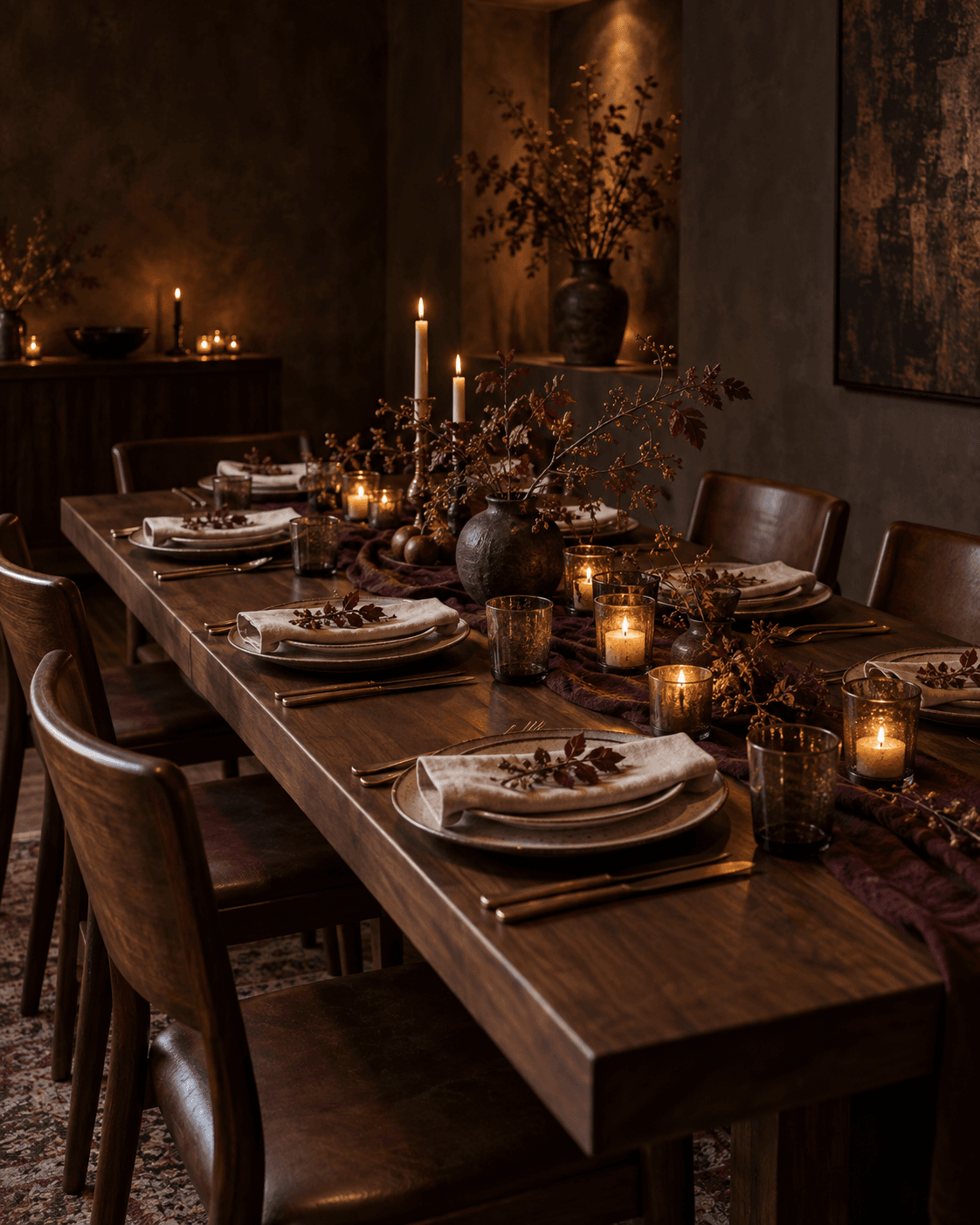 An elegant Georgian table set for a private gathering